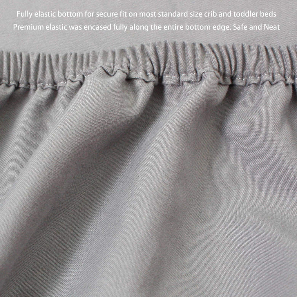 3-Pack Fitted Crib Sheets Set, 9" Deep Microfiber, Navy Blue Charcoal Gray K855
