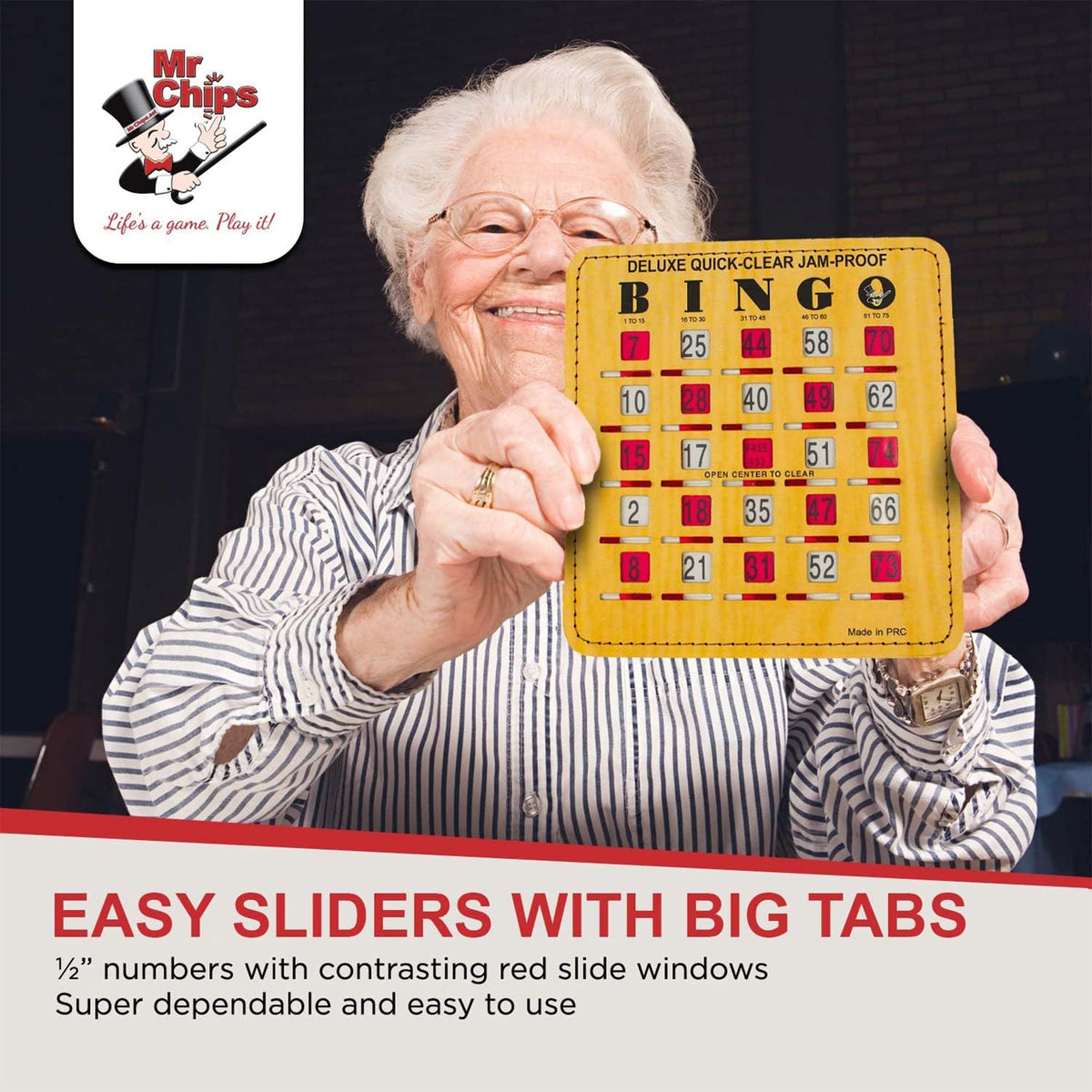 Bingo Cards with Sliding Windows 100 Pack J85193