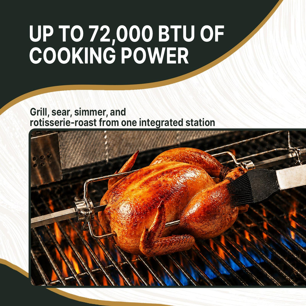 106" Propane BBQ Grill with Pizza Oven A47392