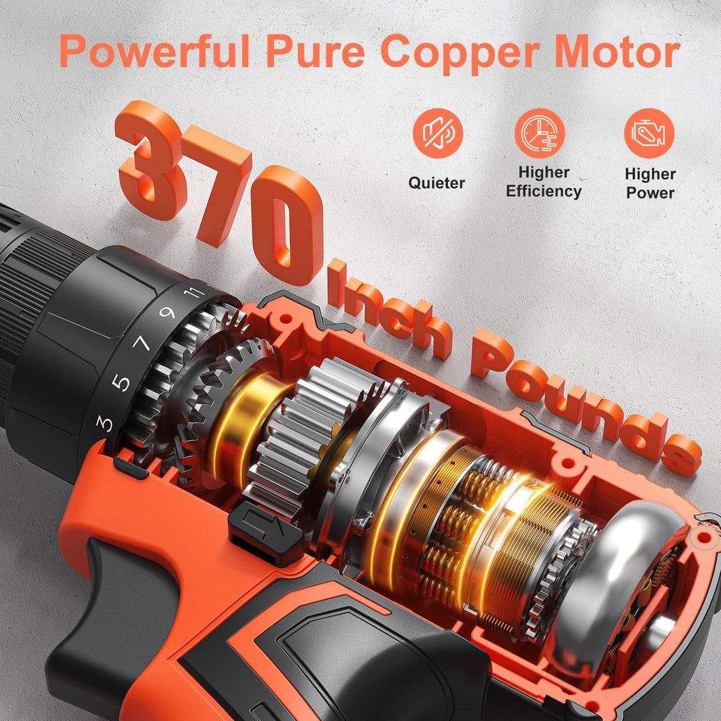 Cordless Drill Set 20V with 2.0Ah Power Pack and Charger Z6200