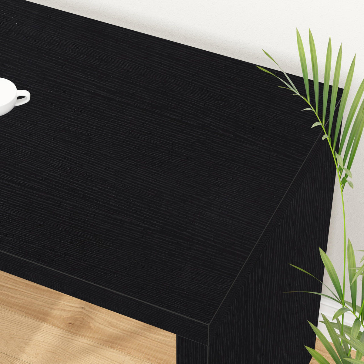Black L Shaped Wood Computer Desk with Storage G624953