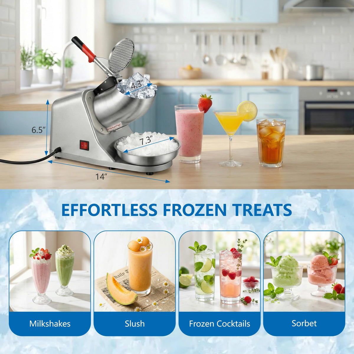 Electric Ice Crusher Shaved Ice Machine L3814