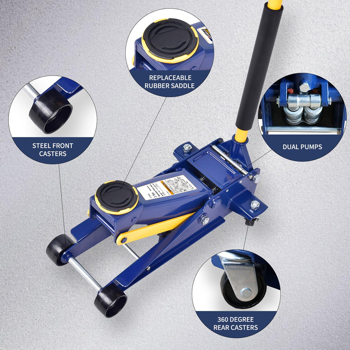 3 Ton Low Profile Hydraulic Steel Floor Jack Z31022