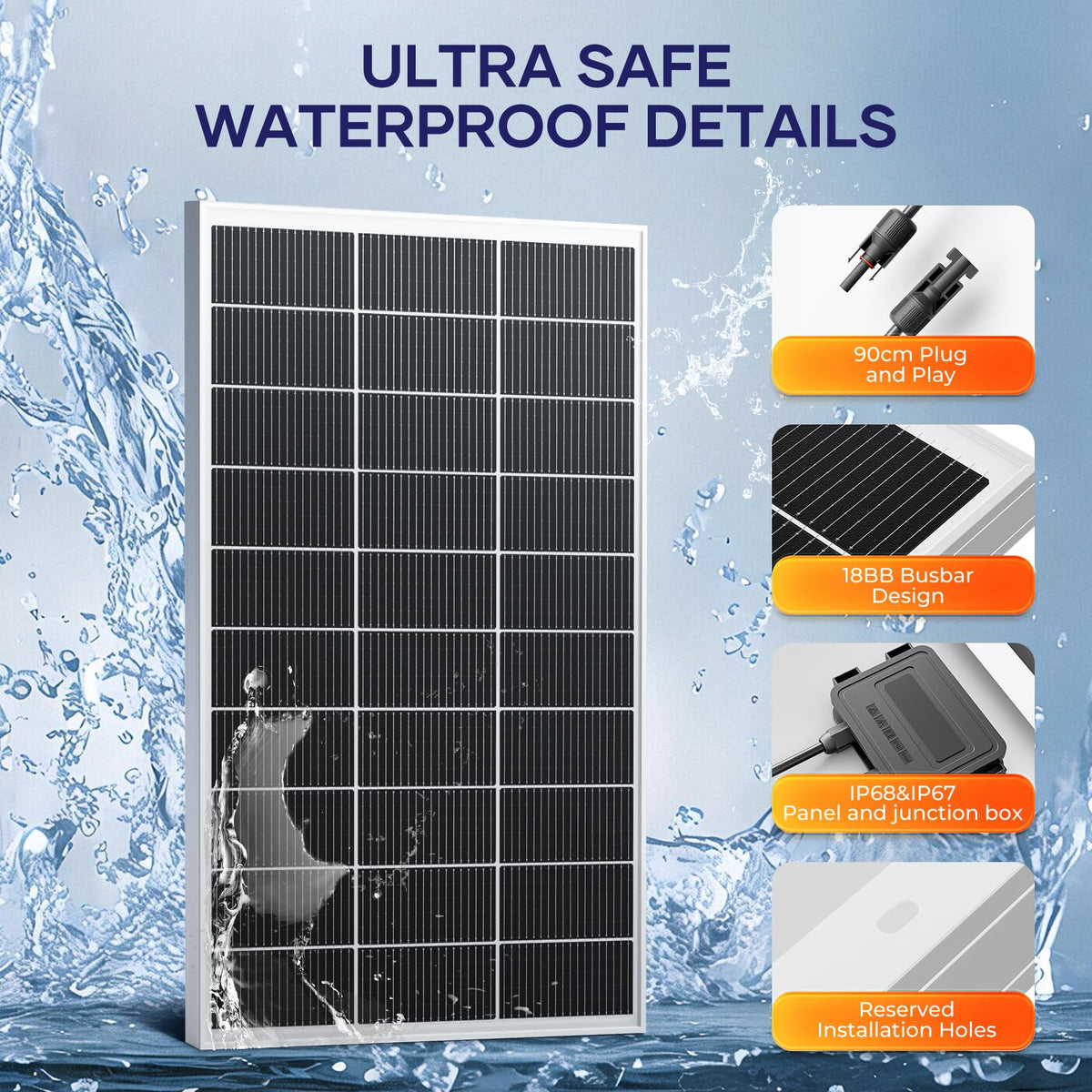 400 Watt Monocrystalline Solar Panel Kit with 30A MPPT Charge Controller H8906