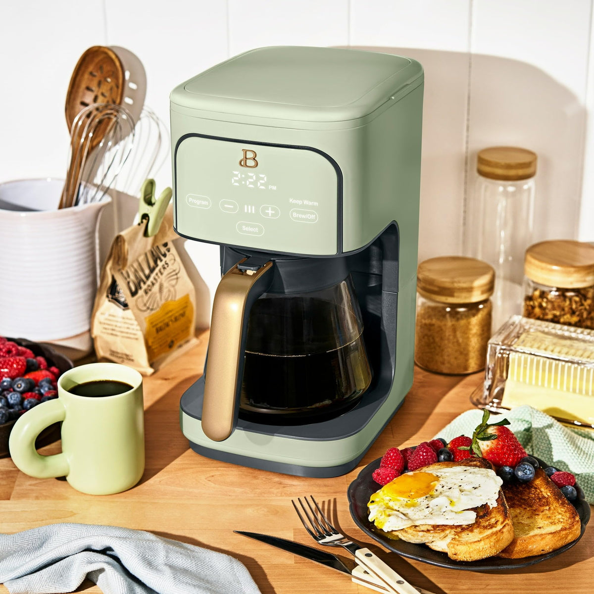 12 Cup Programmable Drip Coffee Maker with Glass Carafe A1987