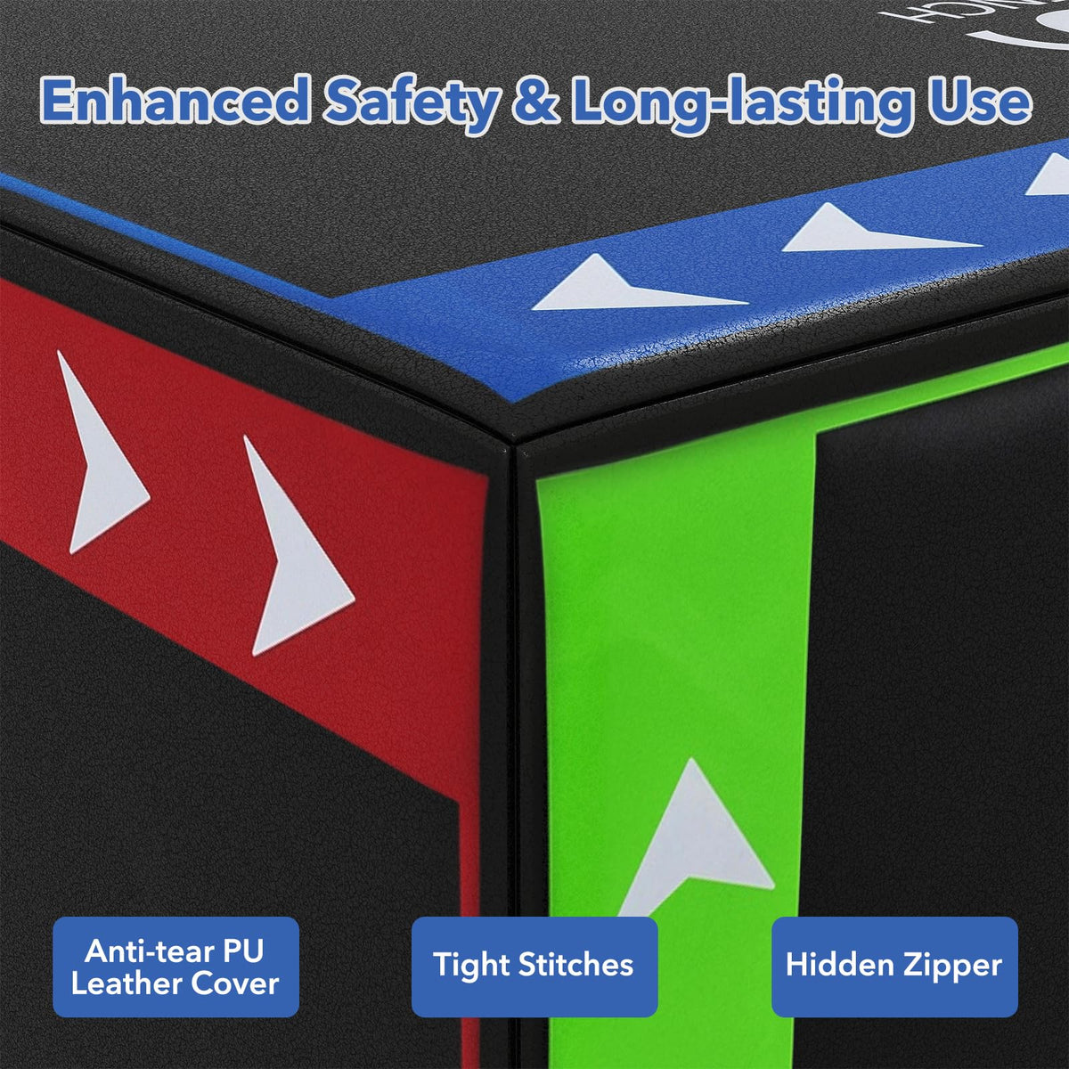 3 in 1 Plyometric Jump Box with Non-Slip PU Cover R3825