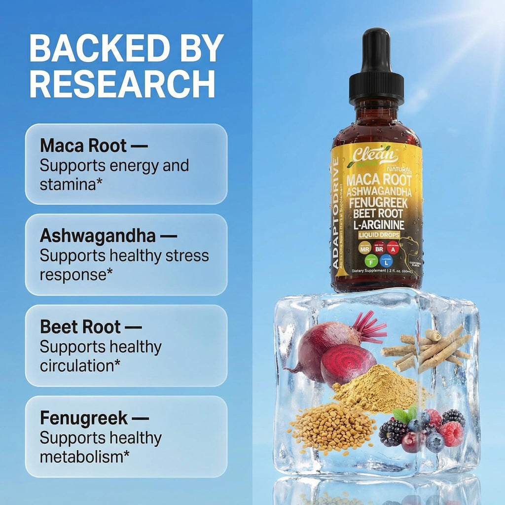 Organic Maca Root Liquid Drops with Ashwagandha and Fenugreek P948