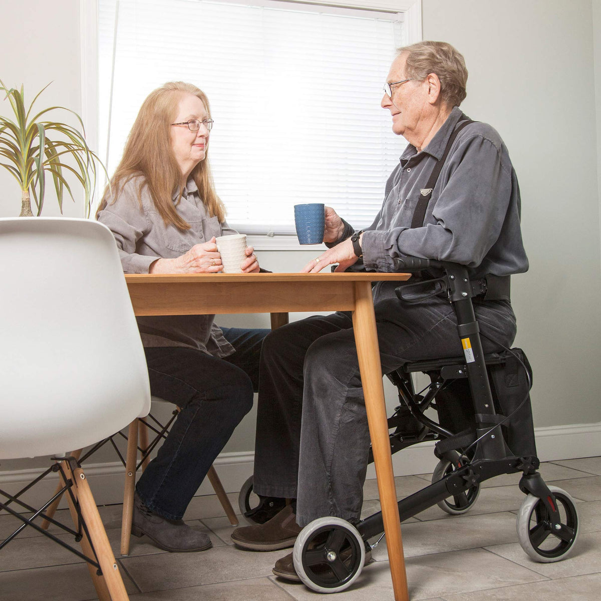 Adjustable Rollator with Seat and Backrest A456