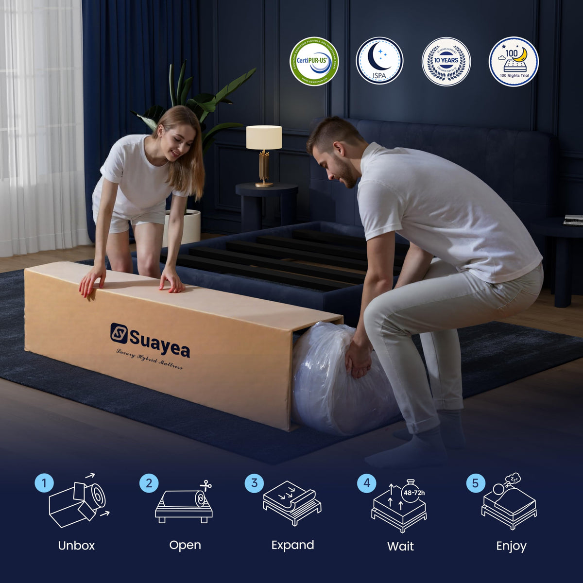 8 inch Hybrid Memory Foam Full Mattress J49522