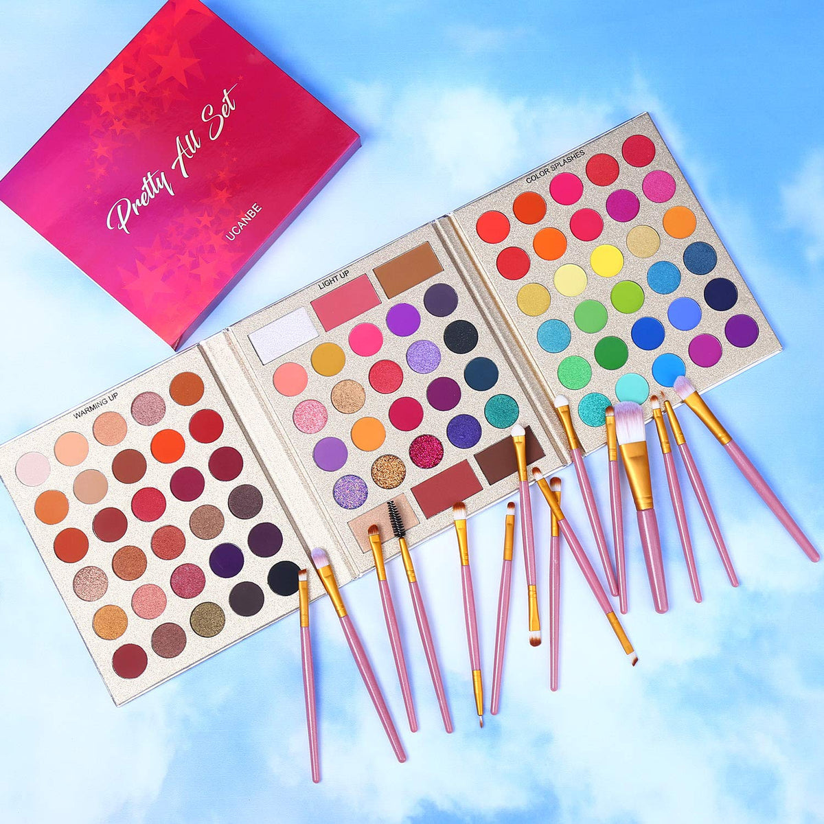 86 Colors Eyeshadow Palette with 15pcs Makeup Brushes Set X806036