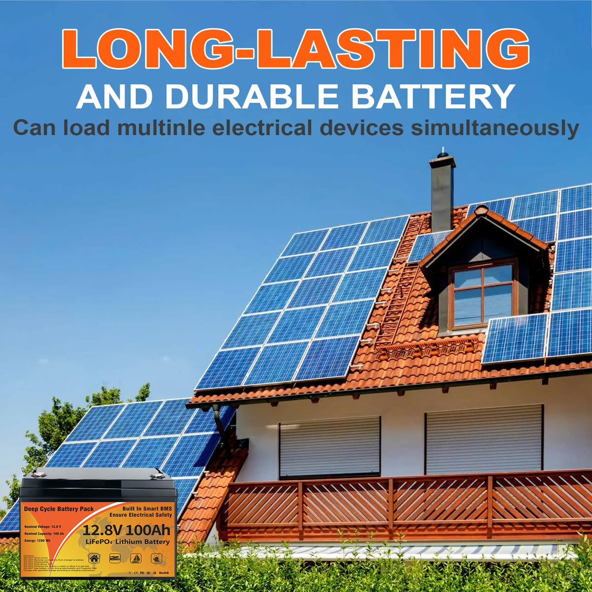 12V 100Ah LiFePO4 Deep Cycle Battery X2490