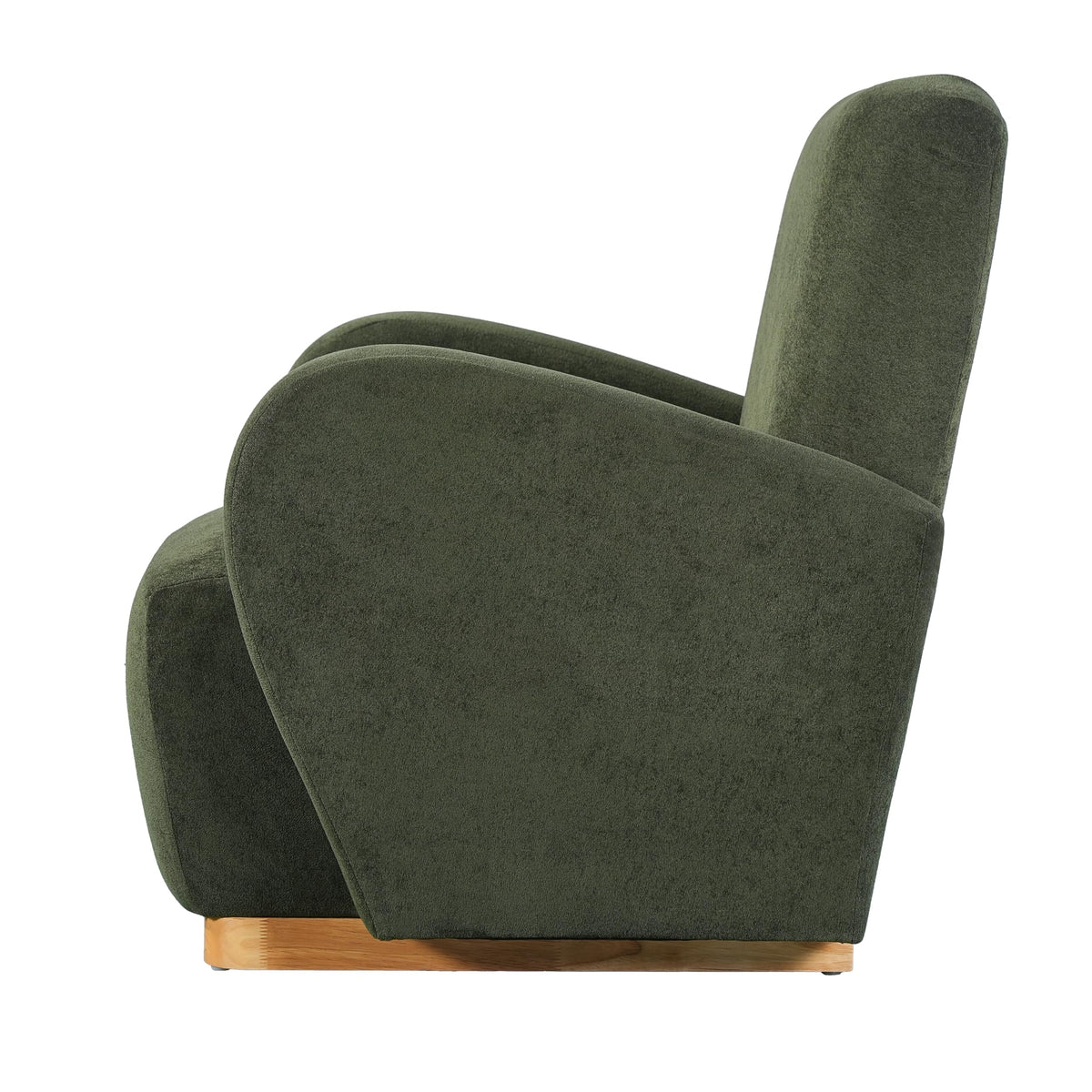 Olive Green Velvet Upholstered Accent Chair Set of 2 I782724