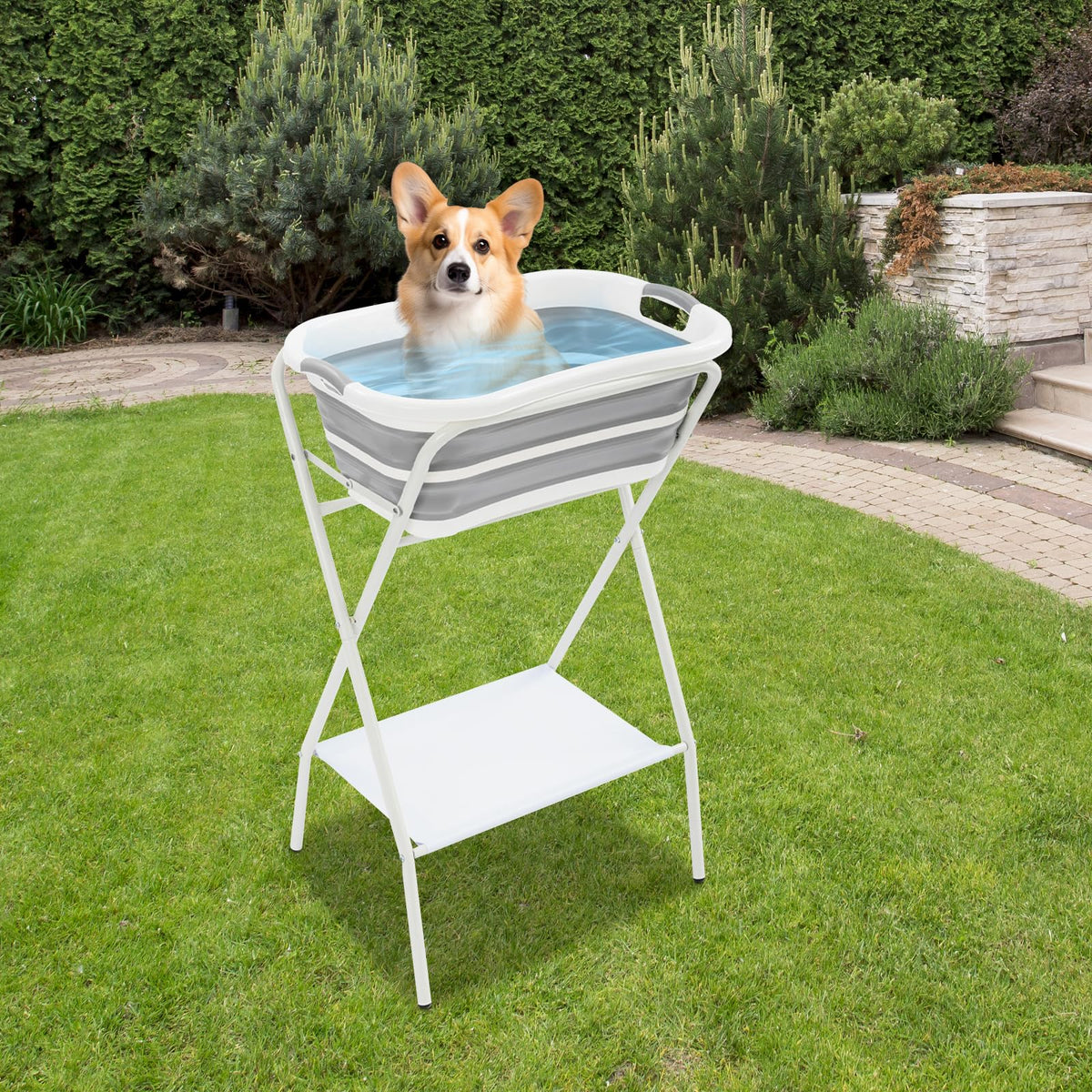 Foldable 2 in 1 Pet Bathtub with Stand D3551